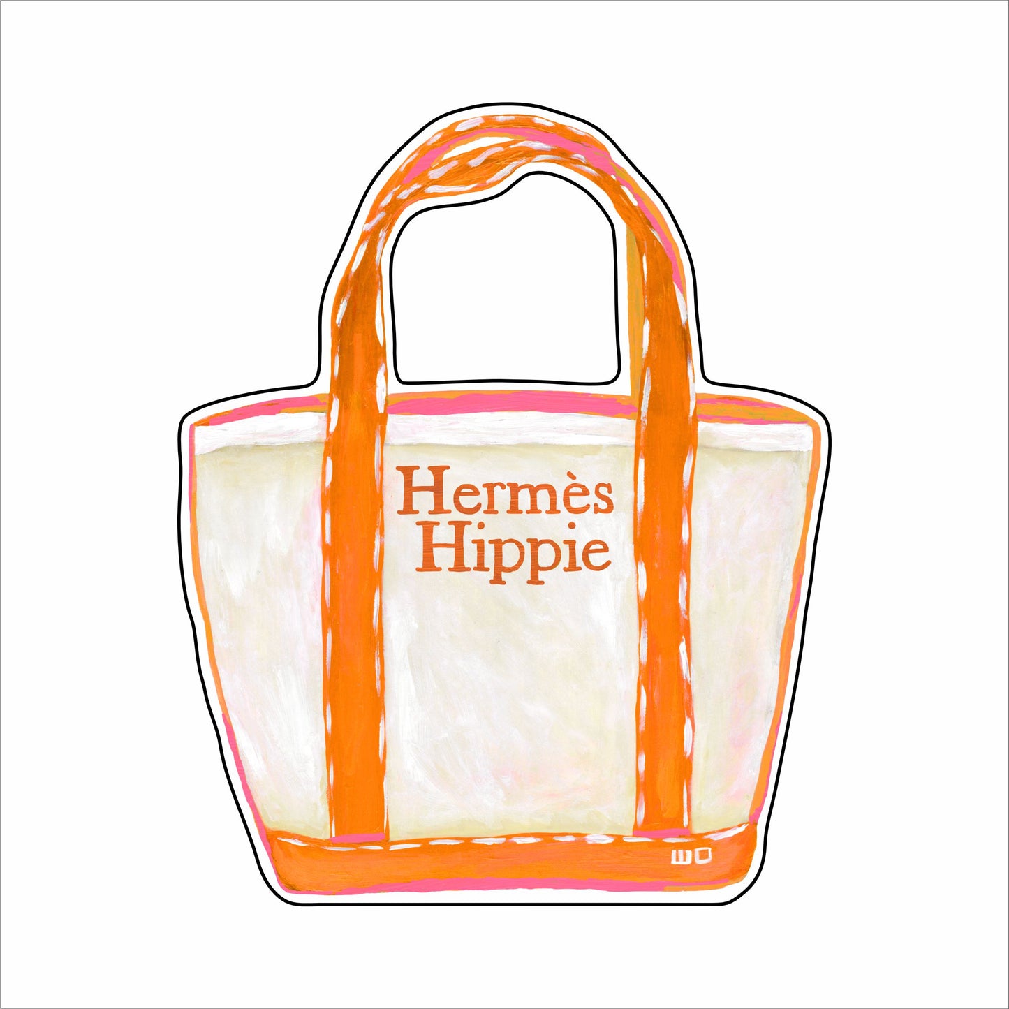 MEG-042 Fashion Hippie Boat Tote Ornament | 0.25Acrylic Ornament |