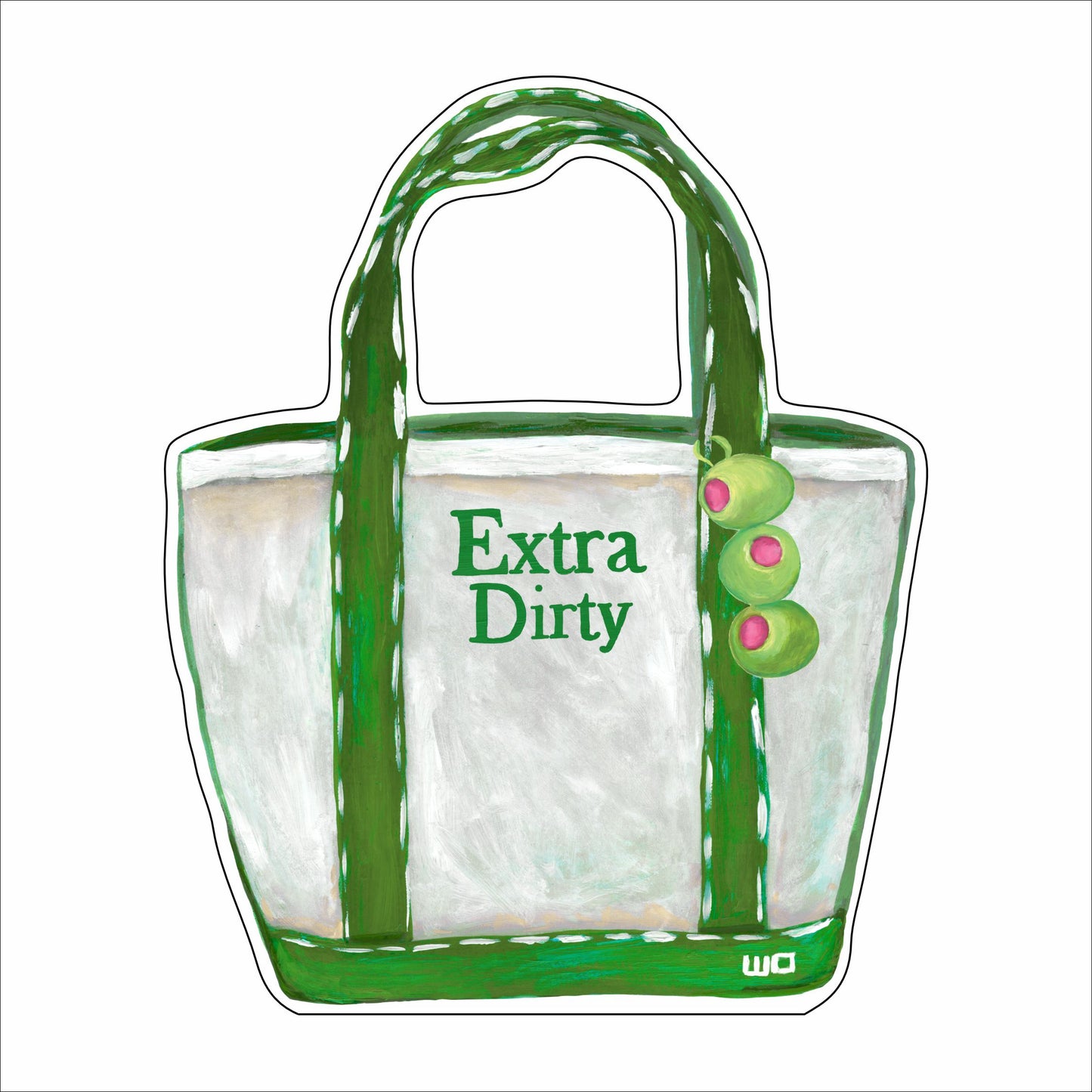 MEG-046 Extra Dirty Martini Boat Tote | 0.75Acrylic Contour |