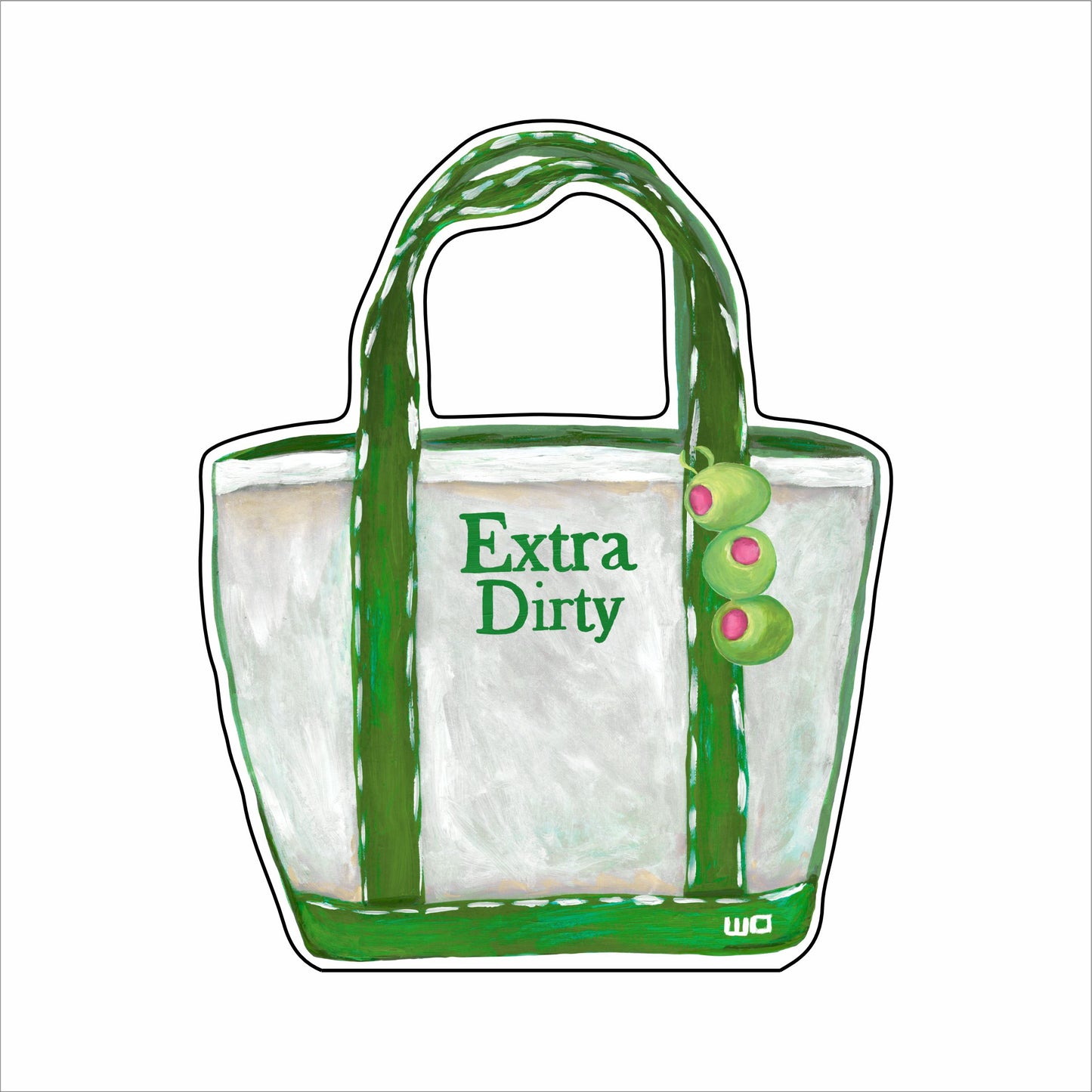 MEG-047 Extra Dirty Martini Boat Tote Mini | 0.50Acrylic Contour |