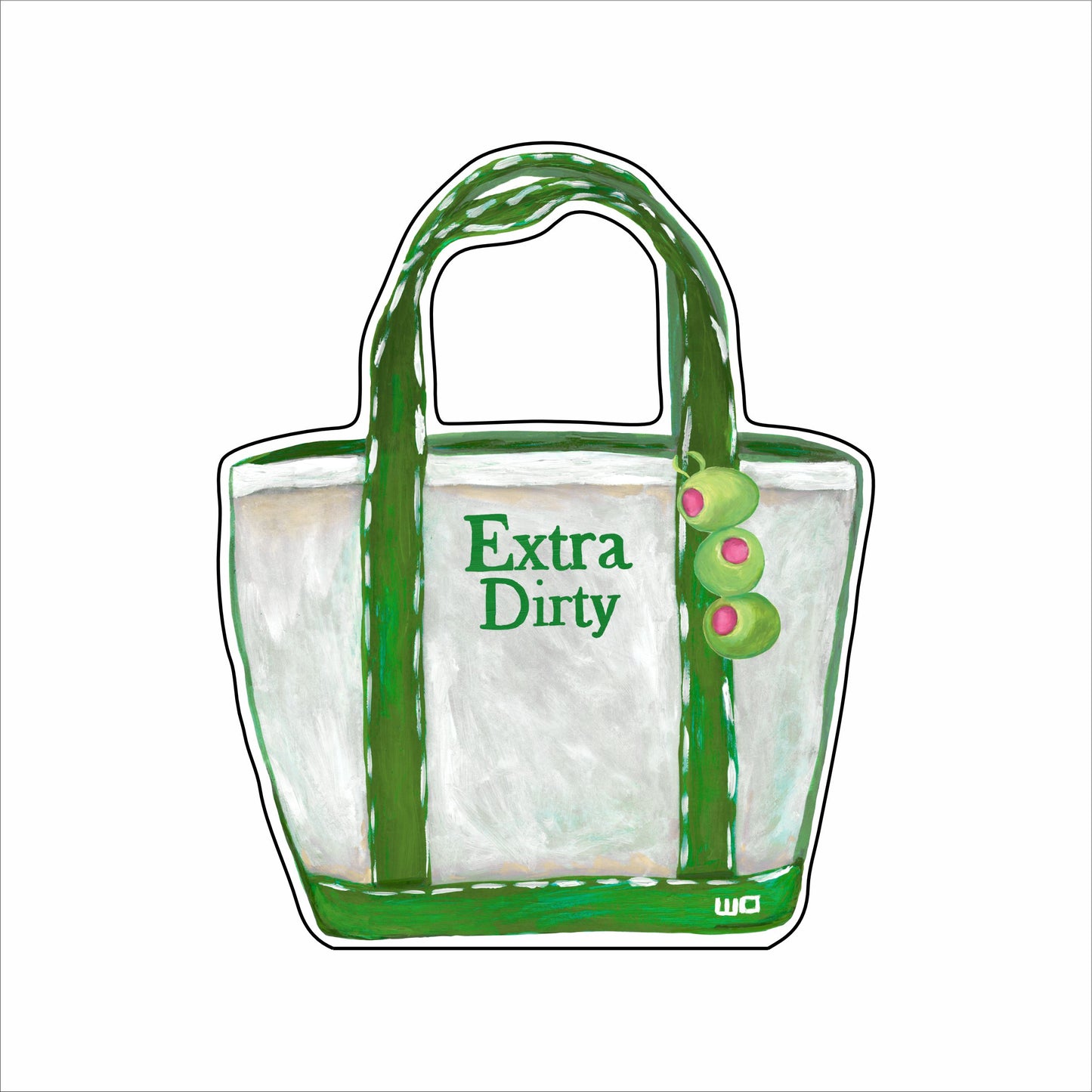 MEG-048 Extra Dirty Martini Boat Tote Ornament | 0.25Acrylic Ornament |
