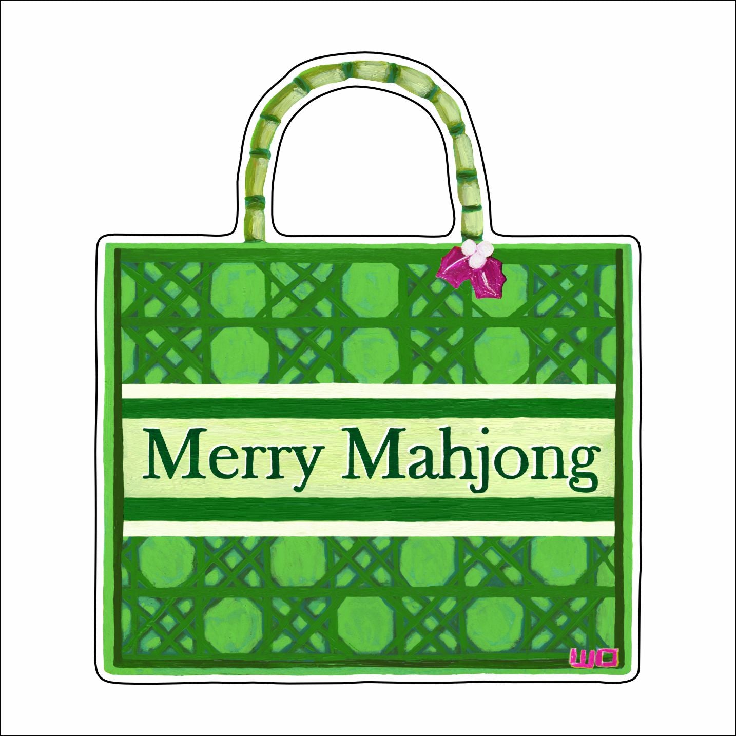 MEG-049 Merry Mahjong Ornament | 0.25Acrylic Ornament |