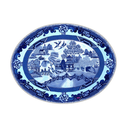 MEG-057 Willow Oval Plate Giclee | 0.25Acrylic Wall Giclee