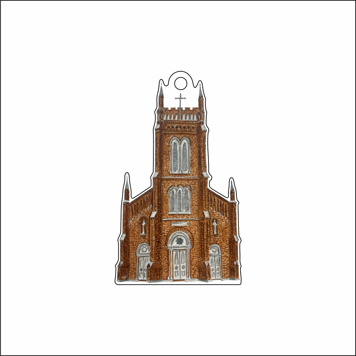 MGT-039 St. Michael Church Convent Ornament | 0.25Acrylic Ornament