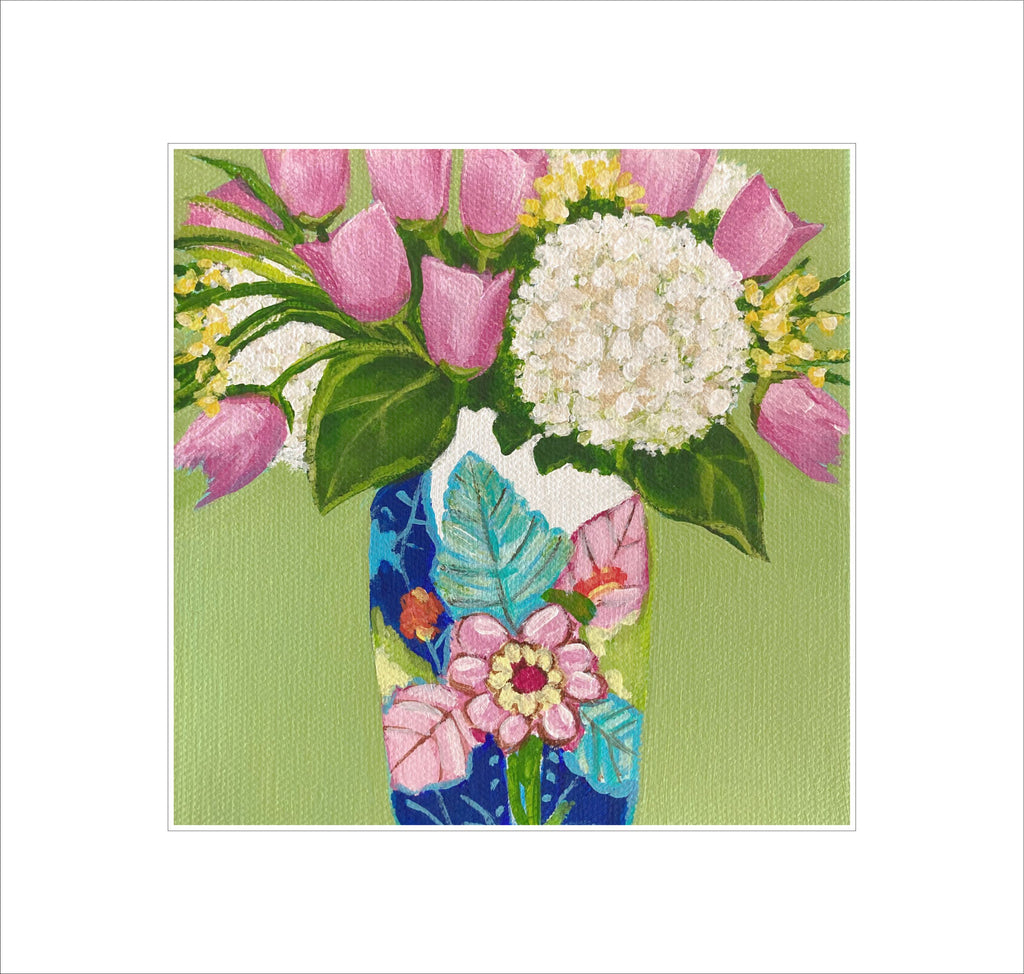 Green Flower Block | 0.75in. Acrylic Cutout 5.5x5.5 |