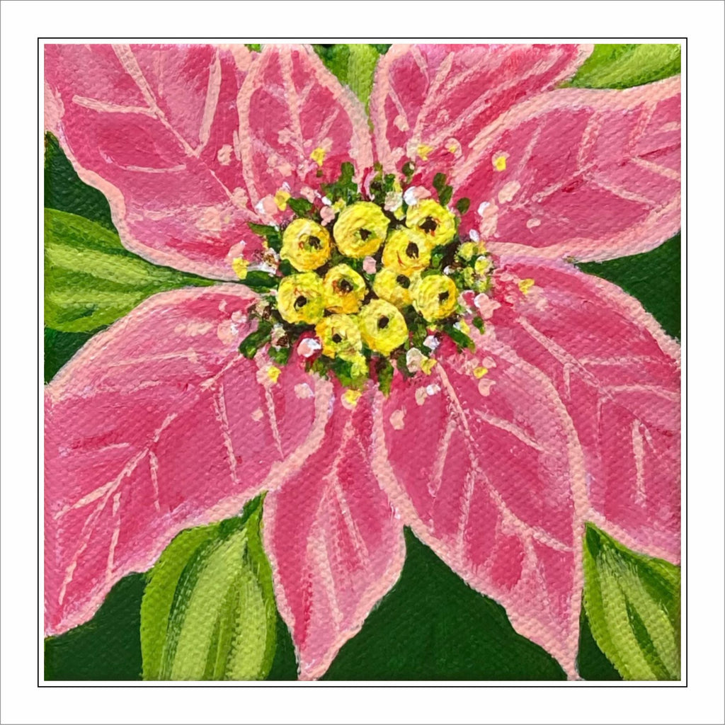 MHE-008 Pink Poinsettia | 0.75in. Acrylic Contour |