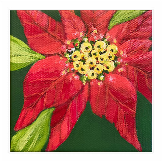 MHE-014 Red Poinsettia | 0.75in. Acrylic Contour |