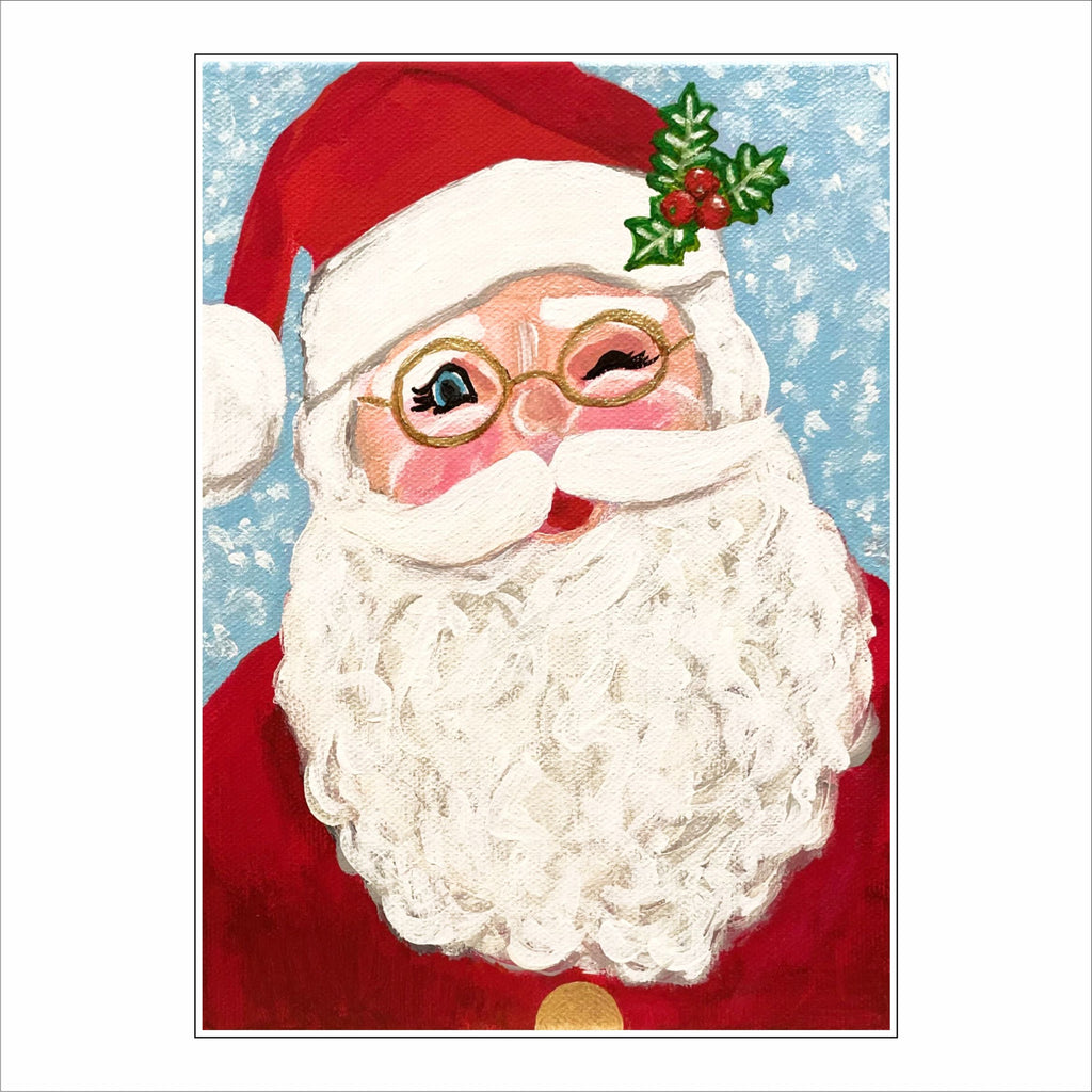 MHE-016 Holly Jolly Santa | 0.75in. Acrylic Contour |