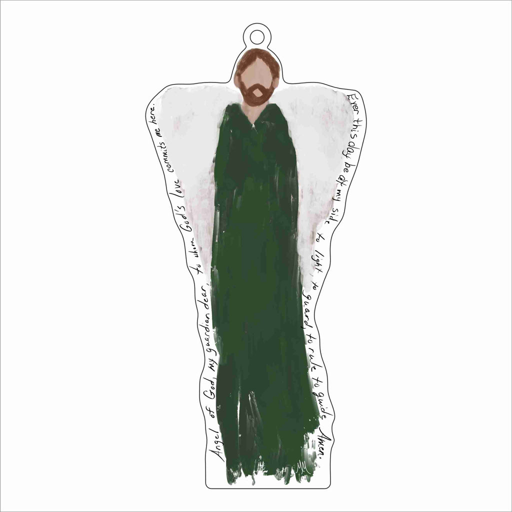 MIM-008 Bearded Angel Ornament | 0.25Acrylic Ornament
