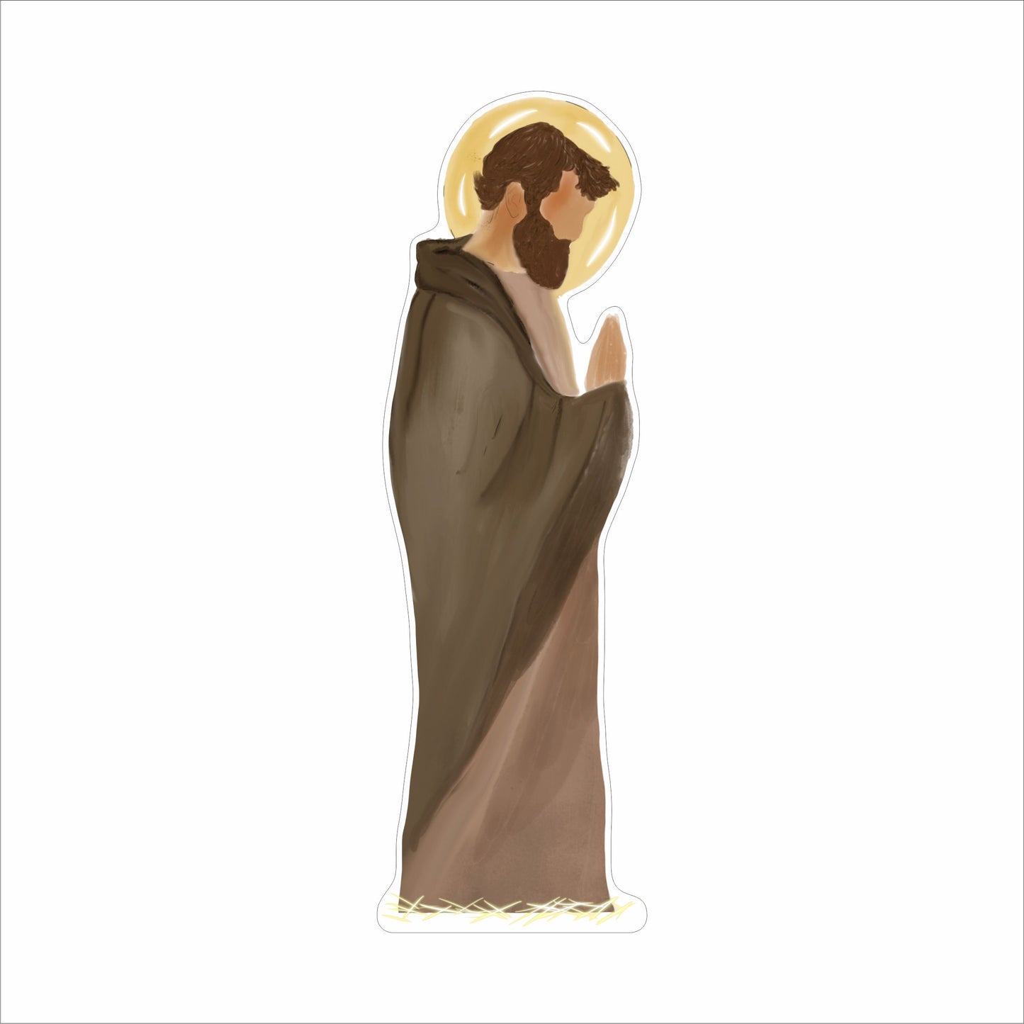 MIM-012 Standing Nativity Joseph | 0.75Acrylic Contour