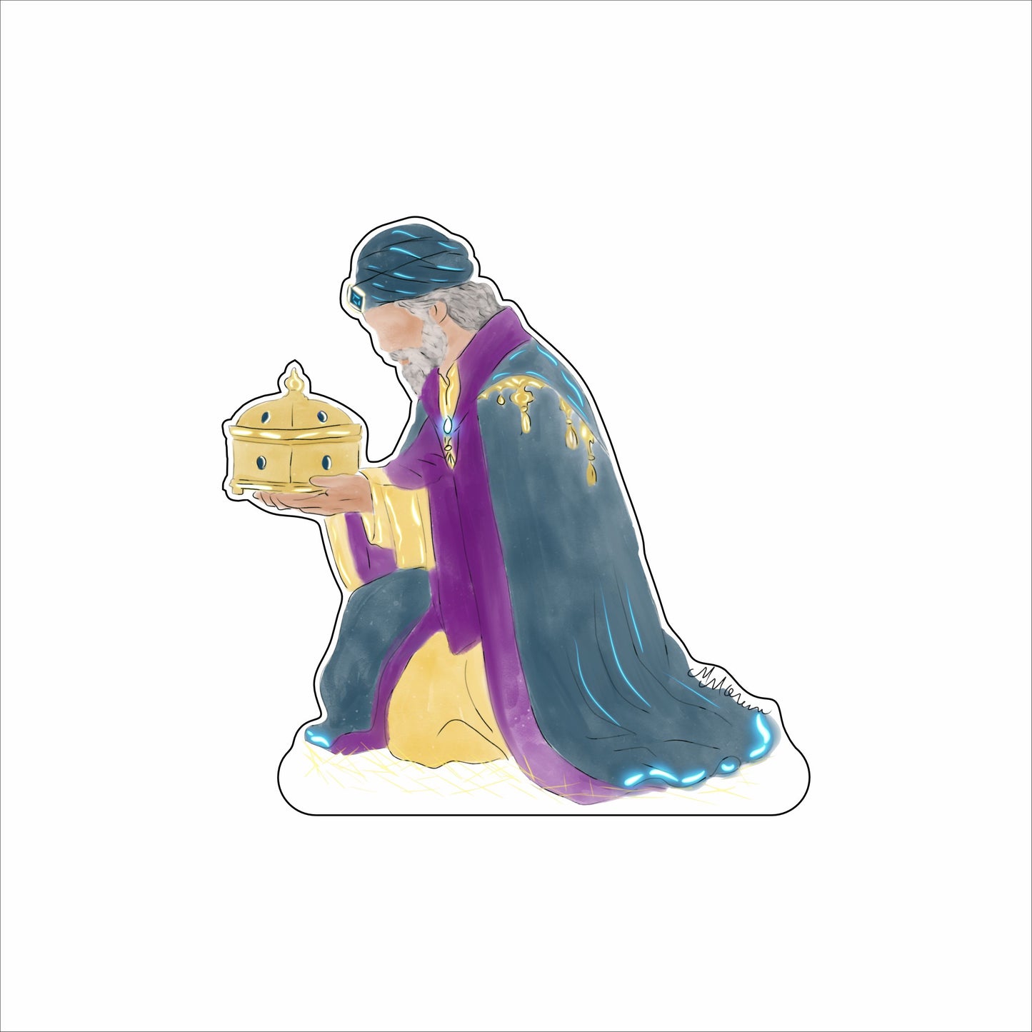 MIM-017 Nativity King 1 | 0.75Acrylic Contour