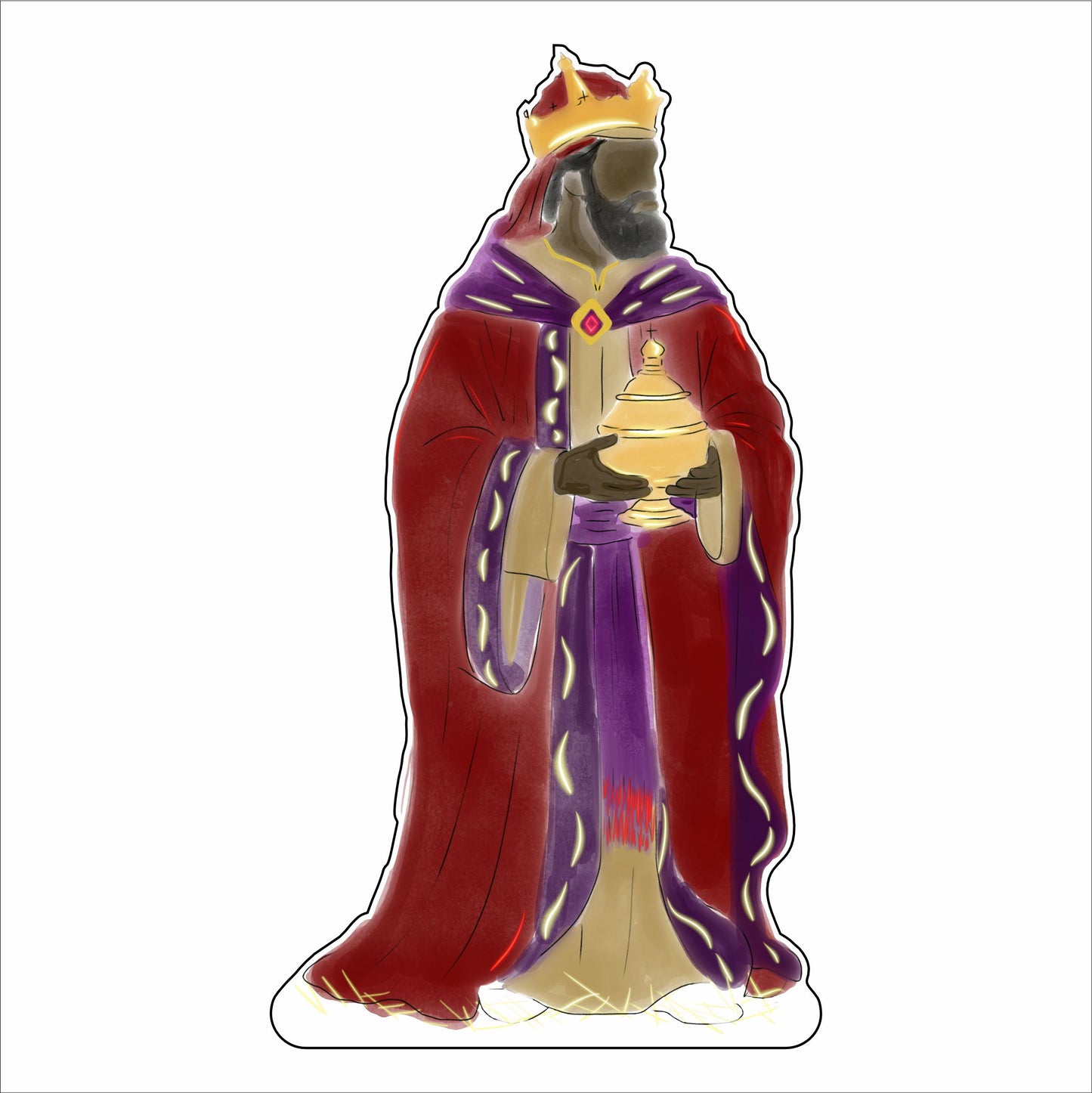 MIM-018 Nativity King 2 | 0.75Acrylic Contour