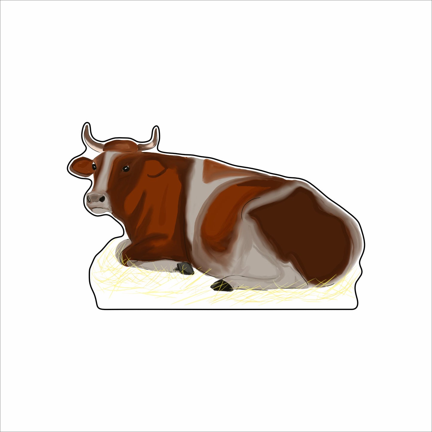 MIM-020 Nativity Cow | 0.75Acrylic Contour