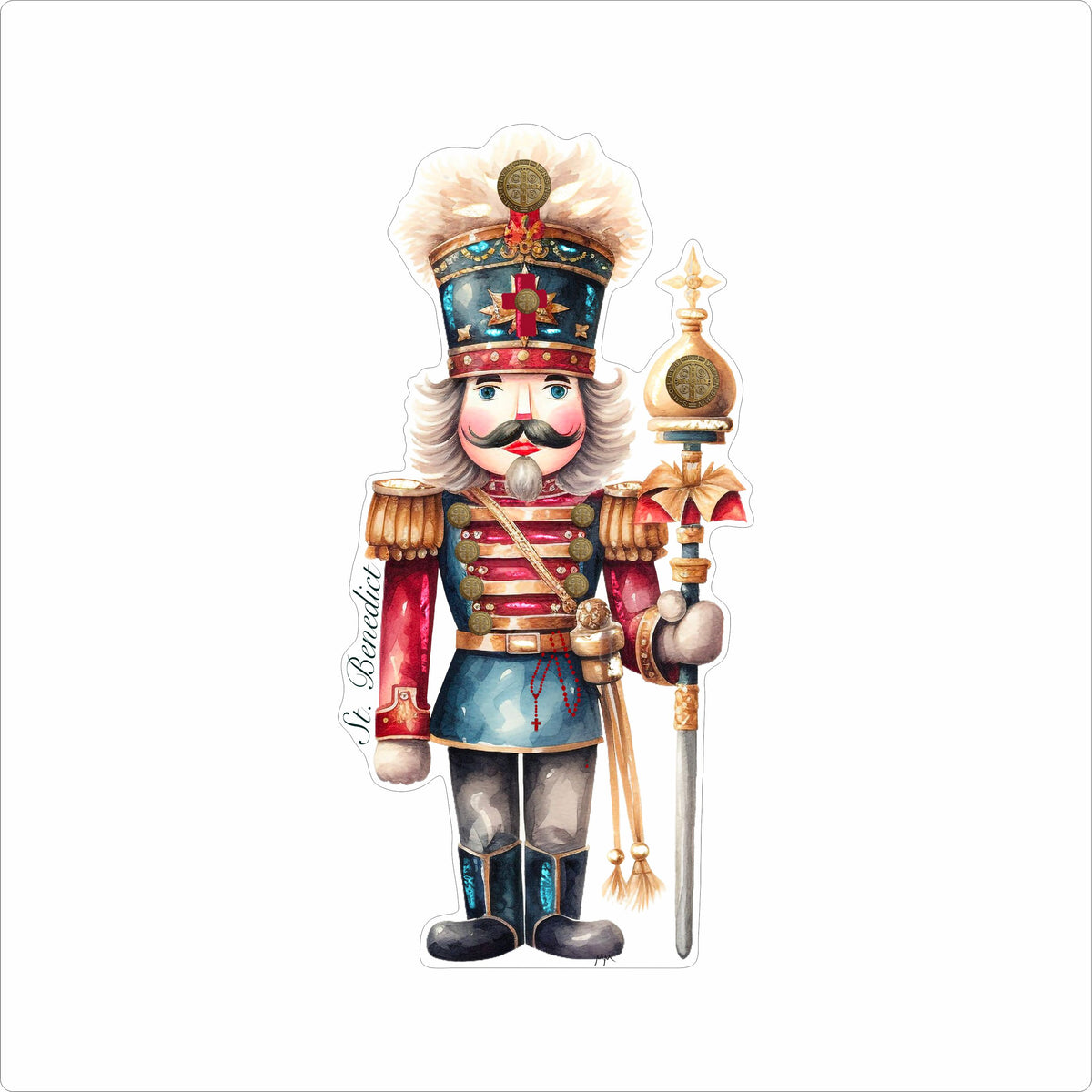 MIM-025 St Benedict Nutcracker | 0.75Acrylic Contour