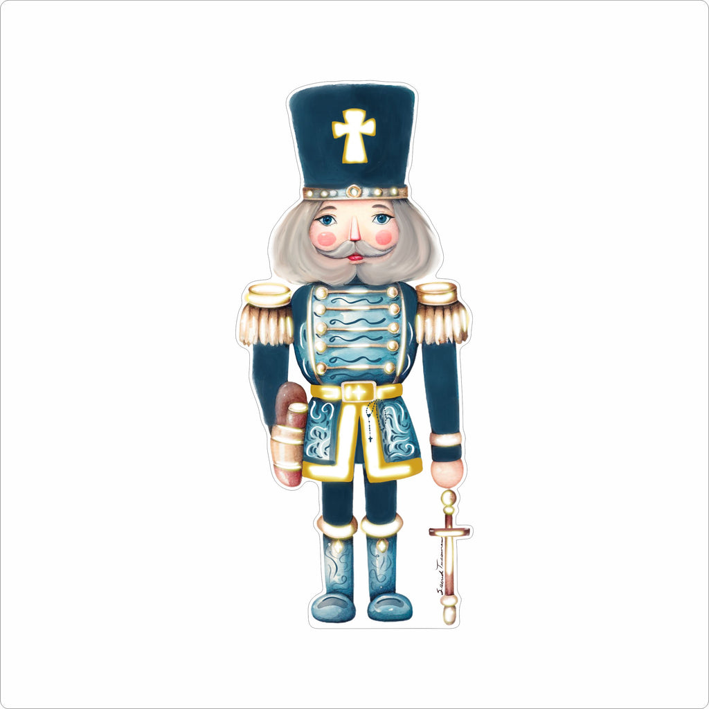 MIM-026 Blue Rosary Nutcracker | 0.75Acrylic Contour