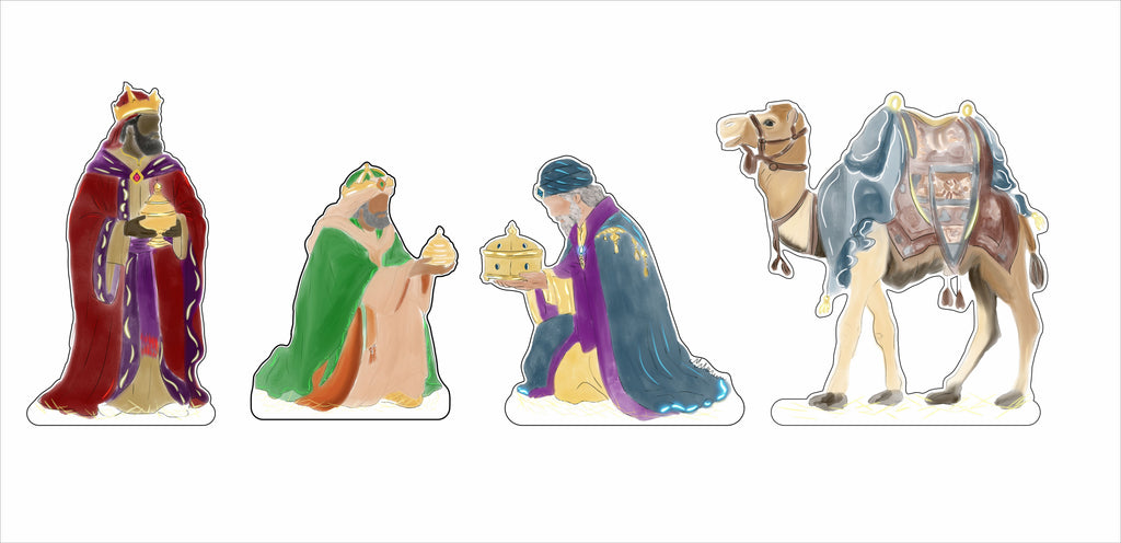 MIM-023 Nativty Camel and Kings Set 2026 | 0.75 Acrylic Contour