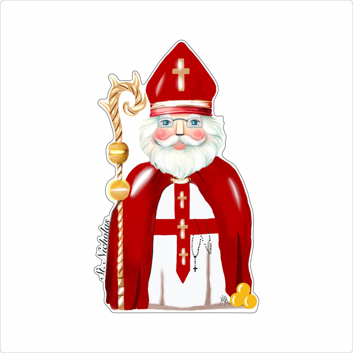 MIM-027 St Nick Nutcracker | 0.75Acrylic Contour
