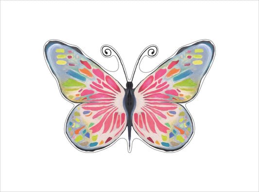 Colorful Butterfly | 0.50in. Acrylic Mini | Case of 25