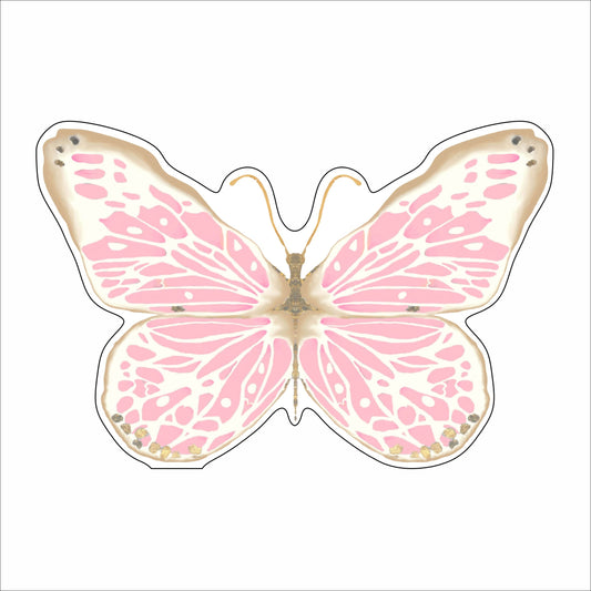 MKD-050 Baby Pink Butterfly | 0.50in. Acrylic Contour | Case Bundle of 25