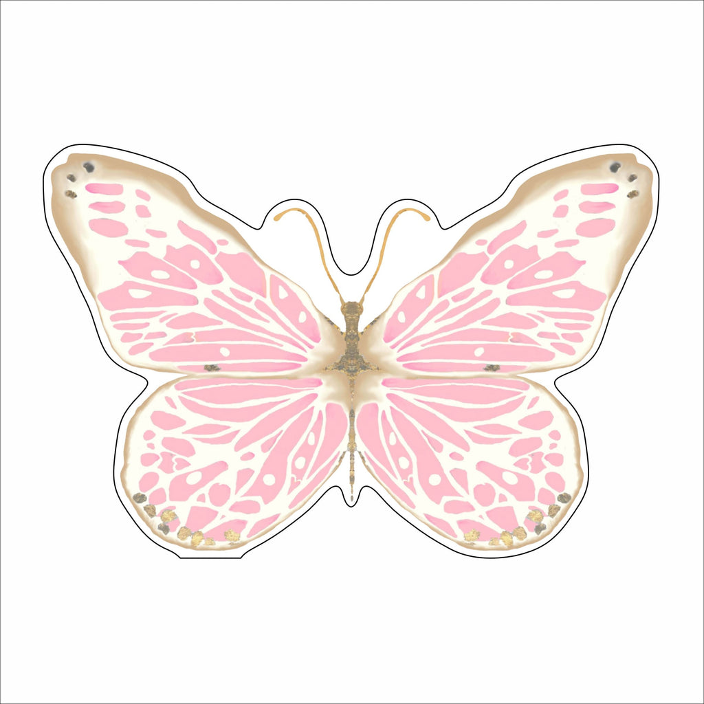 MKD-036 Baby Pink Butterfly | 0.75in. Acrylic Contour | Case Bundle of 25