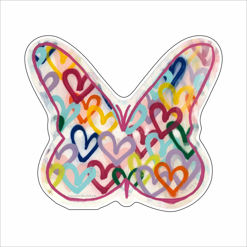MKD-037 Butterfly of Hearts | 0.75in. Acrylic Contour |