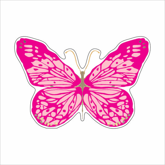MKD-052 Bold Pink Butterfly | 0.50in. Acrylic Contour |