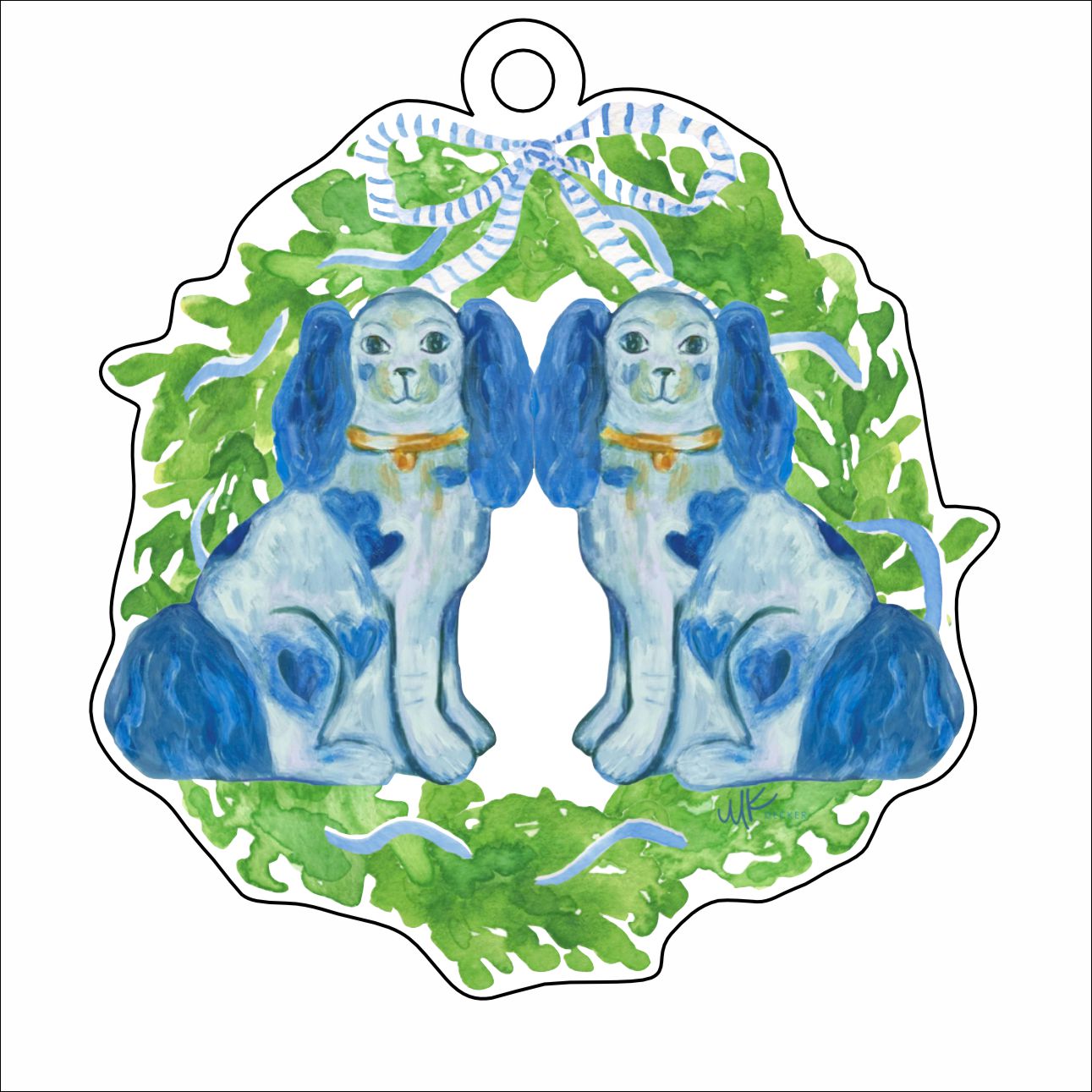 MKD-054 Love for Dogs Blue Ornament | 0.25in. Acrylic Ornament | Case of 25