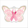 MKD-057 Breast Cancer Butterfly Ornament | 0.25in. Acrylic Ornament | Case of 100