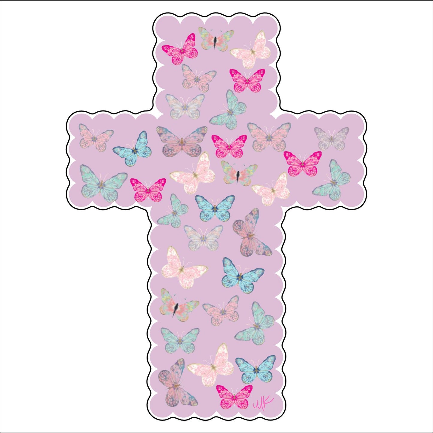 MKD-093 Butterfly Fly Away Cross Mini | 0.50Acrylic Mini | Case of 25