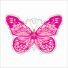 MKD-106 Bold Pink Butterfly Ornament | 0.25Acrylic Ornament