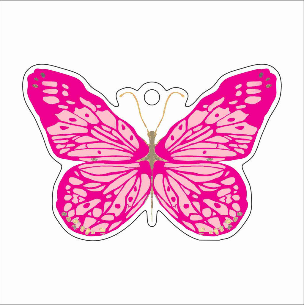 MKD-106 Bold Pink Butterfly Ornament | 0.25Acrylic Ornament