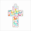 MKD-108 Rainbow Love Cross Ornament | 0.25Acrylic Ornament