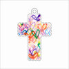 MKD-109 Rainbow Heart Cross Ornament | 0.25Acrylic Ornament