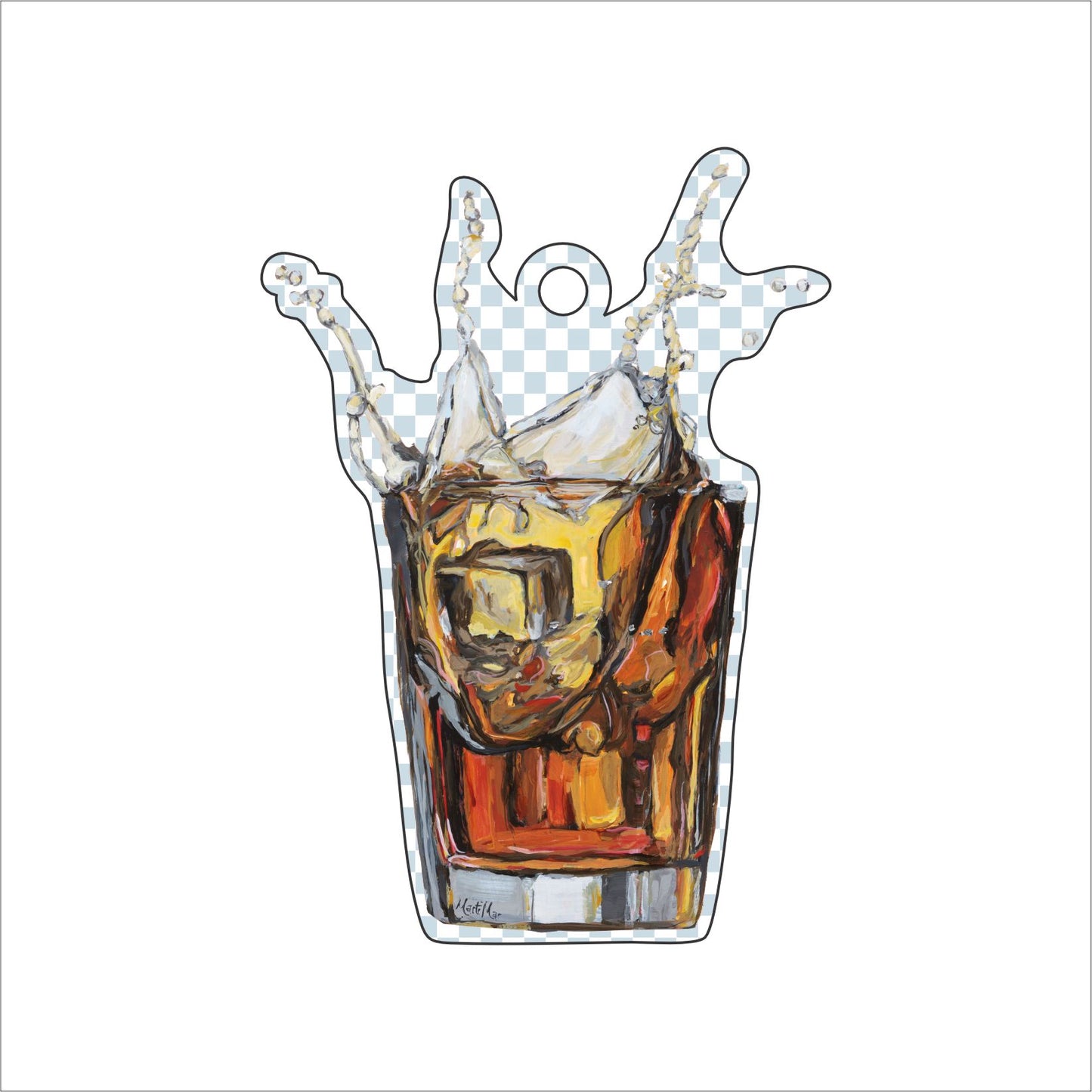 MOO-019 A Little Splash Ornament | 0.25in. Acrylic Ornament