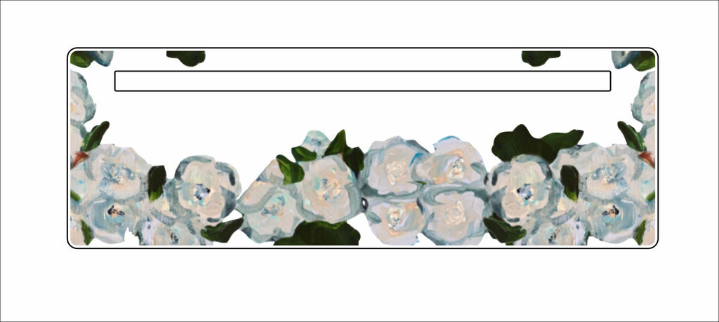 MPA-007-C10 White Floral Mahjong Card Line Finder | 0.125Acrylic Contour | Case of 10