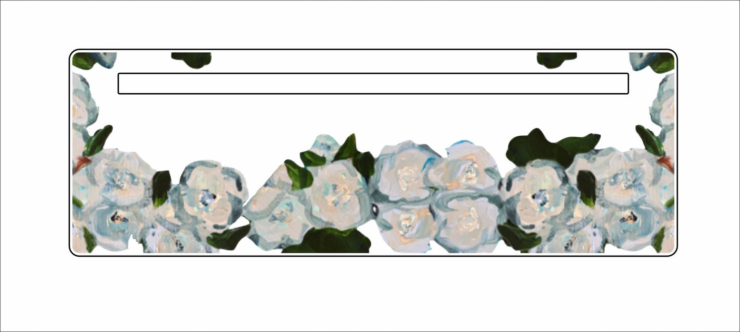 MPA-007-C10 White Floral Mahjong Card Line Finder | 0.125Acrylic Contour | Case of 10