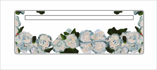 MPA-007-C10 White Floral Mahjong Card Line Finder | 0.125Acrylic Contour | Case of 10