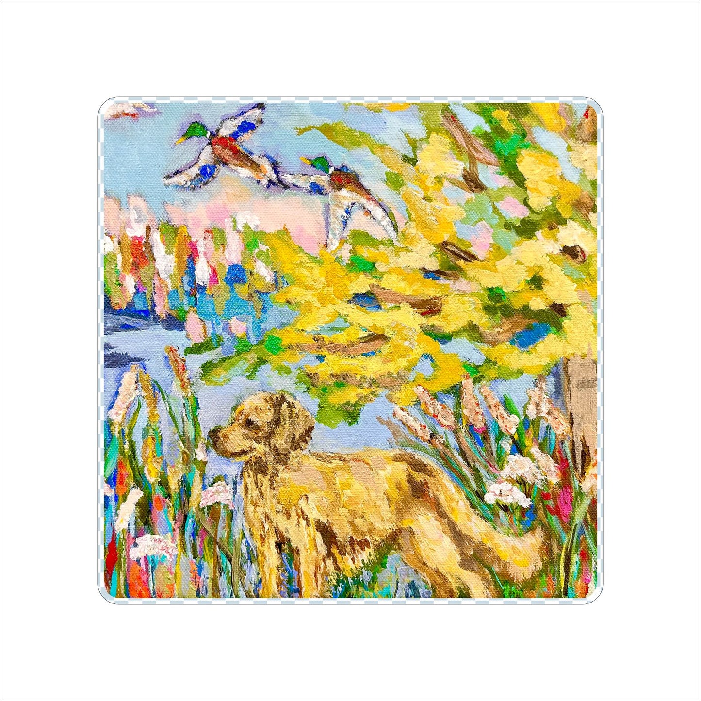 Dog Coaster | 0.25" Acrylic With Cork | Case Bundle (Pack of 4)