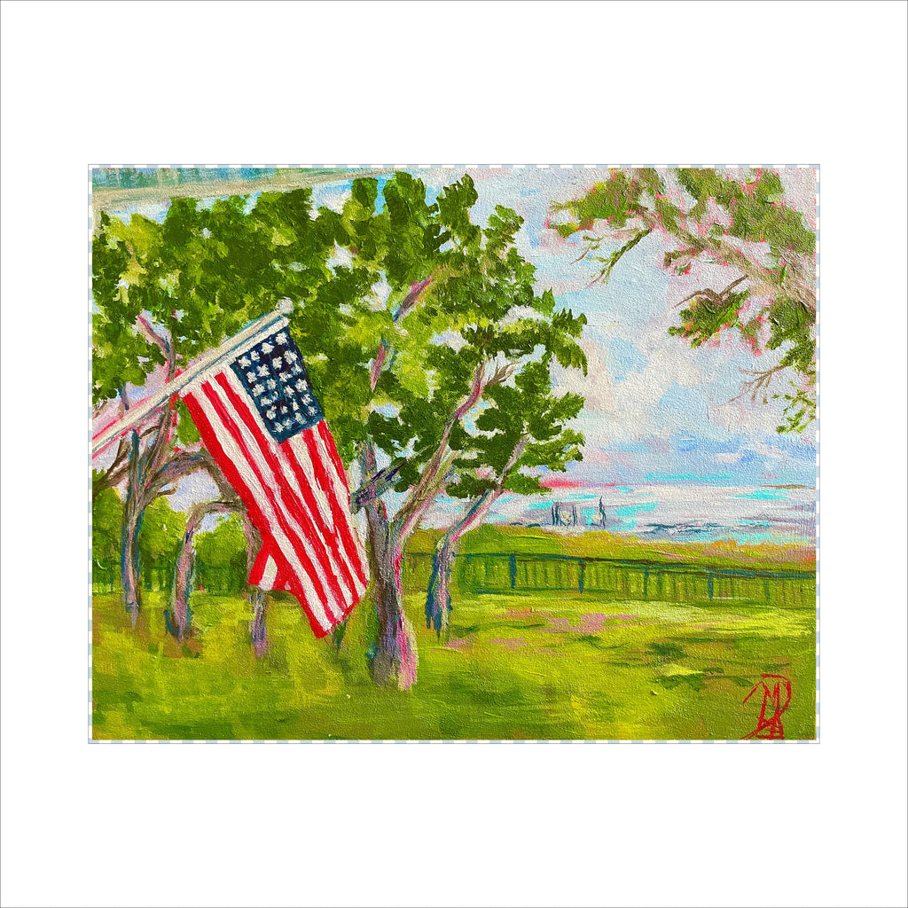Flag Block | 0.75in. Acrylic Cutout 5x7 | Single