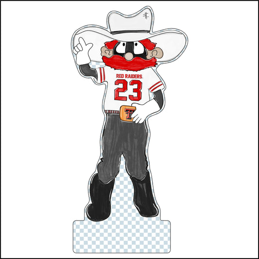 MSH-073 Raider Red Pedestal Shelfie | 0.75in. Acrylic Cutout |