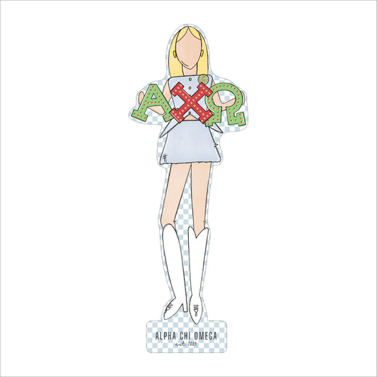 MSH-006 A Chi O 2 | 0.75in. Acrylic Cutout  | Case (Bundle of 25)