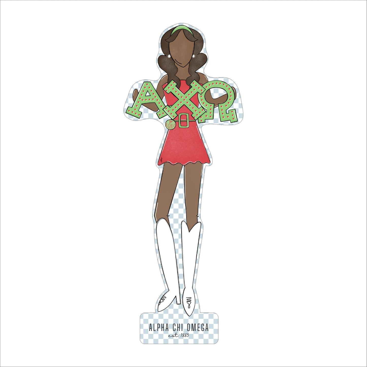 MSH-007 A Chi O 3 | 0.75in. Acrylic Cutout  | Case (Bundle of 25)