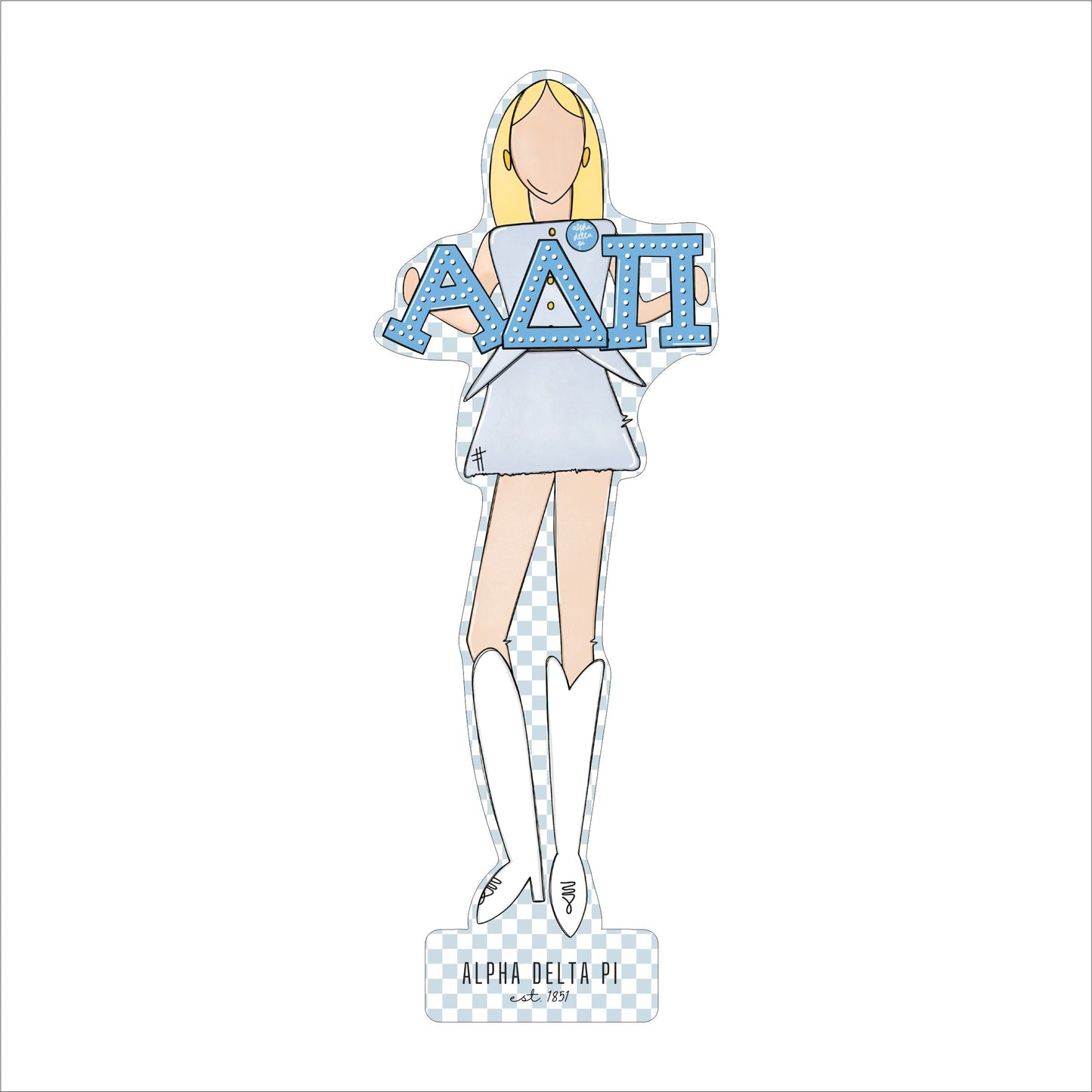 MSH-009 ADPi 2 | 0.75in. Acrylic Cutout  | Case (Bundle of 100)