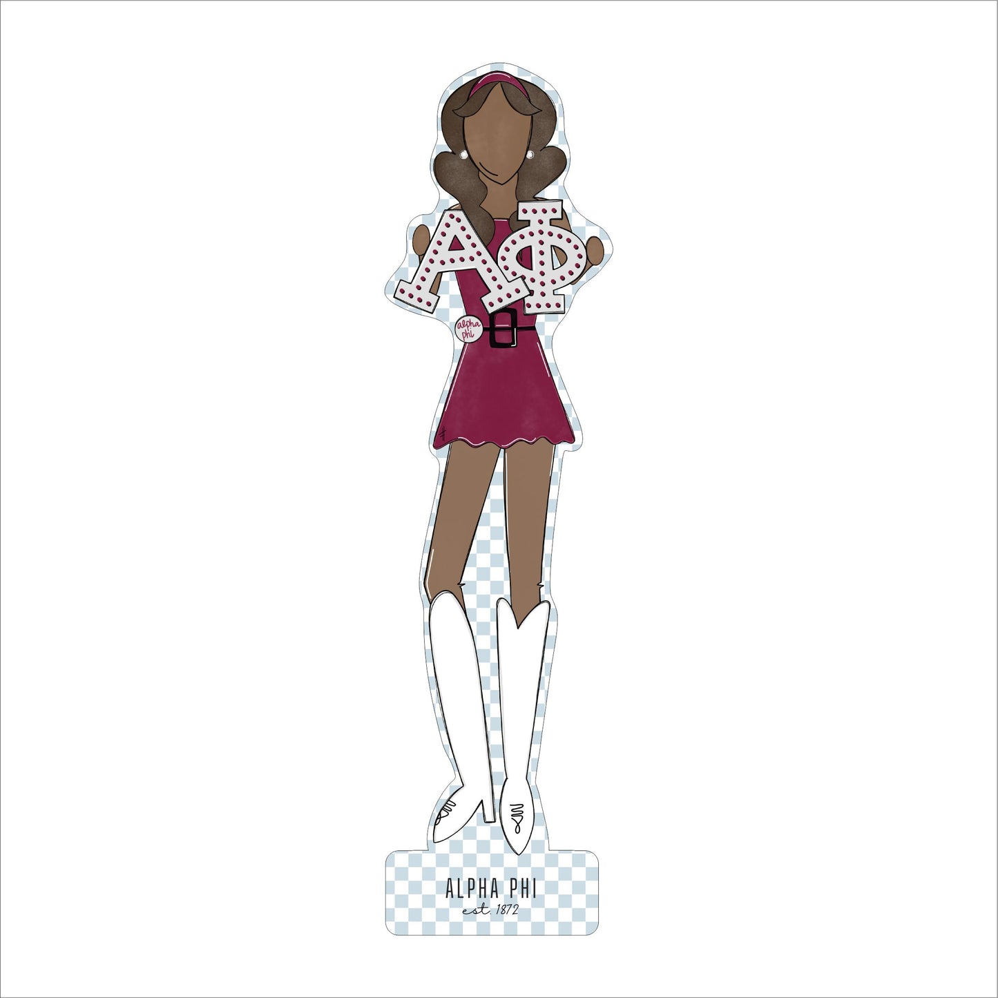 MSH-013 Alpha Phi 3 | 0.75in. Acrylic Cutout  |