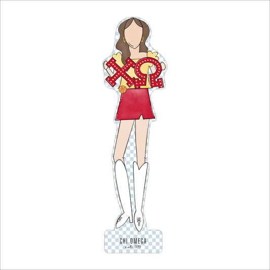 MSH-014 Chi Omega 1 | 0.75in. Acrylic Cutout  |