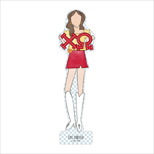 MSH-014 Chi Omega 1 | 0.75in. Acrylic Cutout  | Case (Bundle of 100)