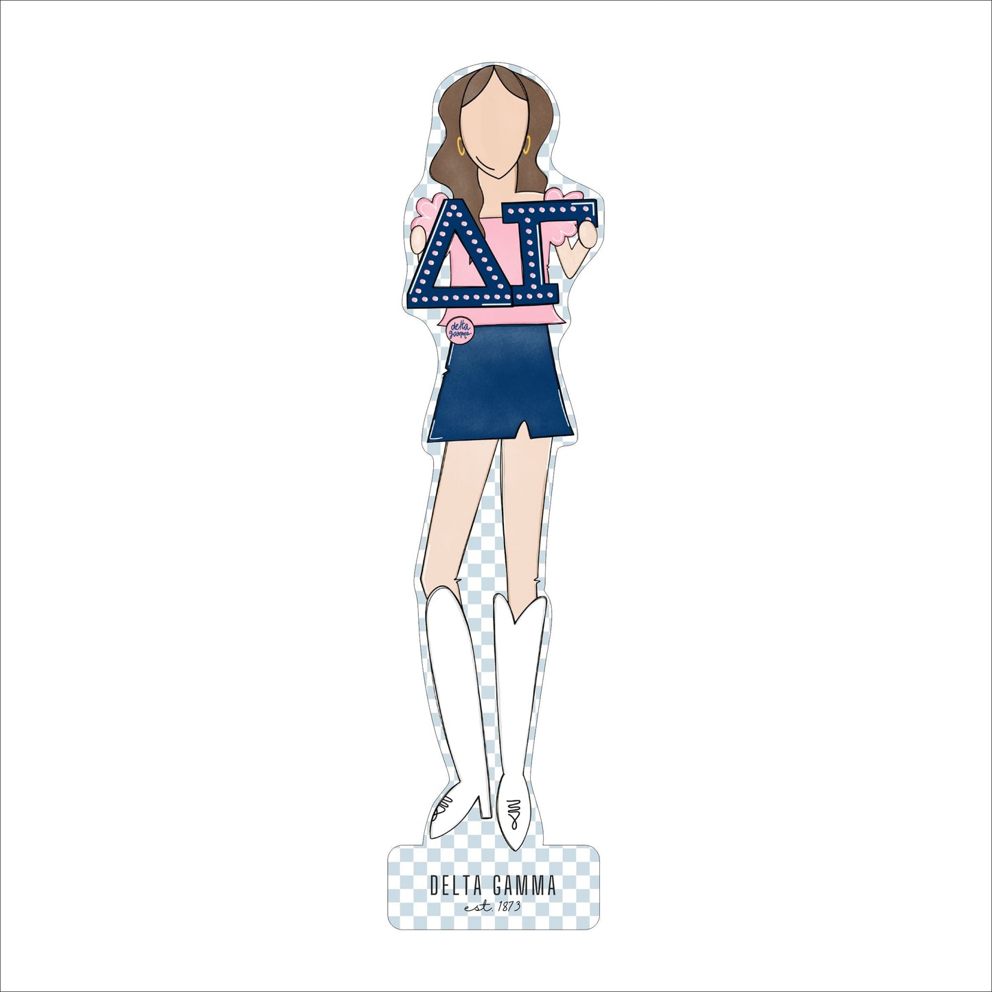 MSH-017 Delta Gamma 1 | 0.75in. Acrylic Cutout  | Case (Bundle of 100)