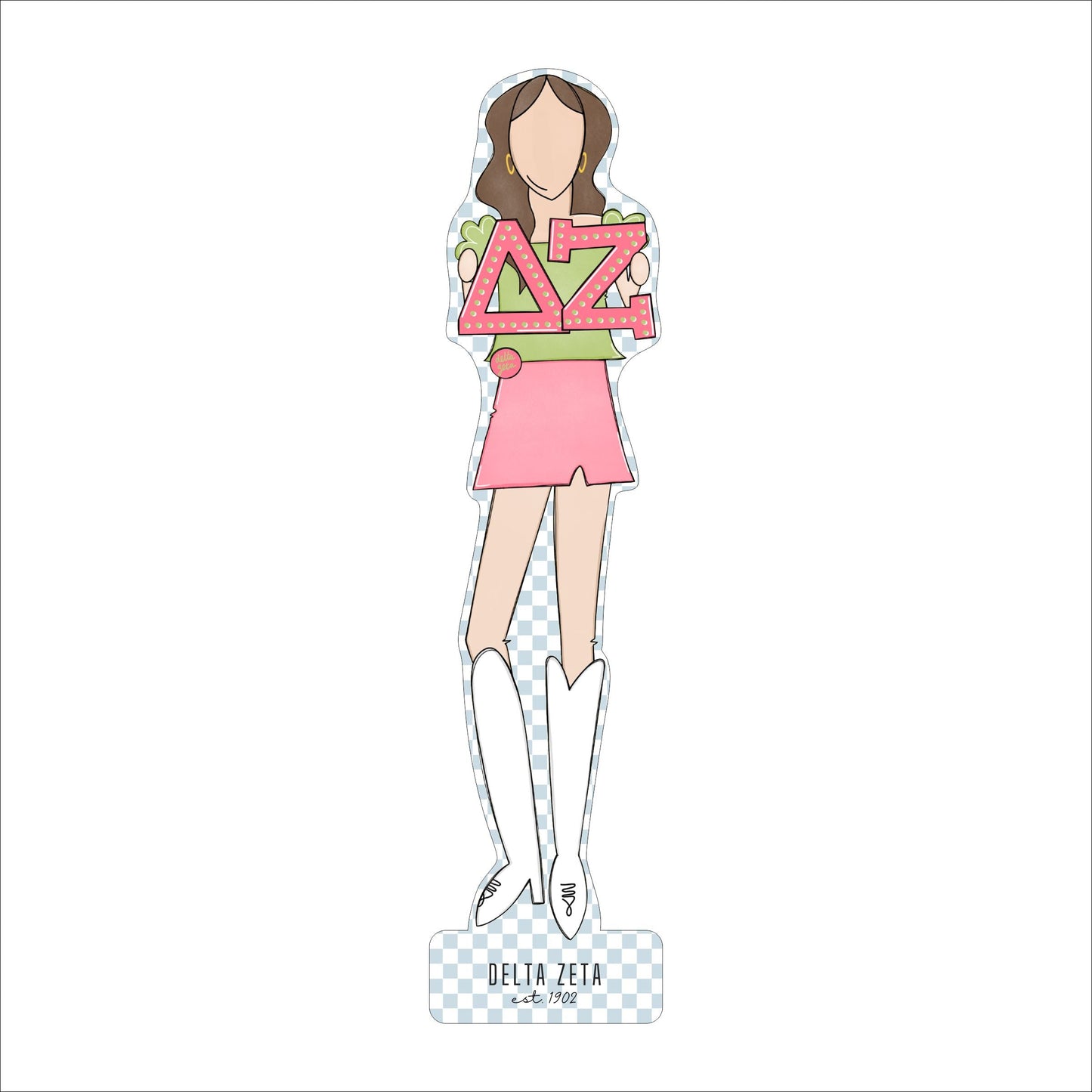 MSH-020 Delta Zeta 1 | 0.75in. Acrylic Cutout  | Case (Bundle of 100)