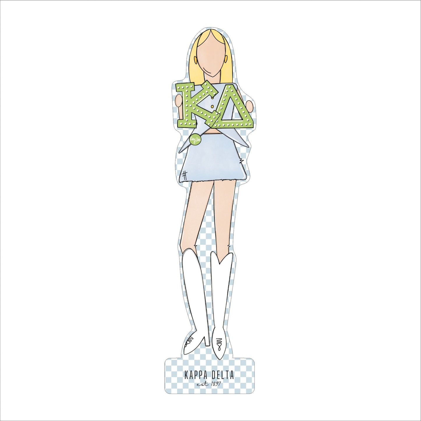 MSH-027 Kappa Delta 2 | 0.75in. Acrylic Cutout  | Case (Bundle of 25)