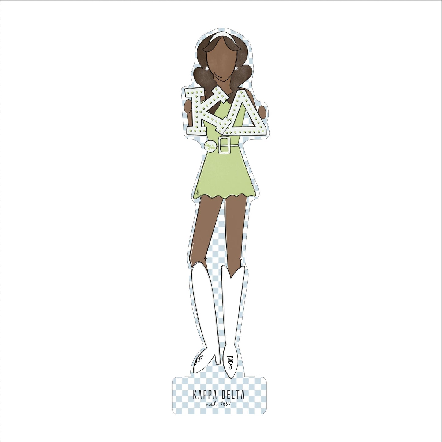 MSH-028 Kappa Delta 3 | 0.75in. Acrylic Cutout  | Case (Bundle of 25)