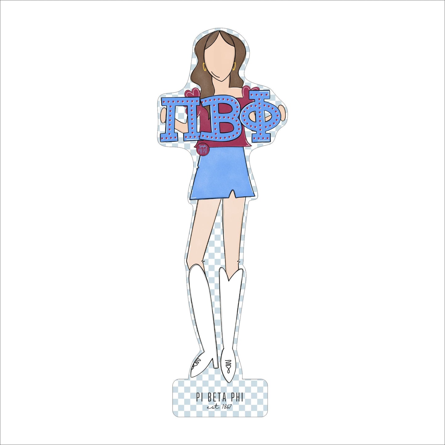 MSH-029 Pi Phi 1 | 0.75in. Acrylic Cutout  | Case (Bundle of 100)